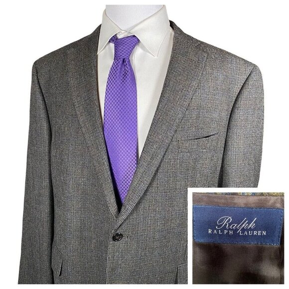 Ralph Lauren Sport Coat 50R Wool with Natural Stretch Grey Multi Subtle Pattern - Picture 1 of 14